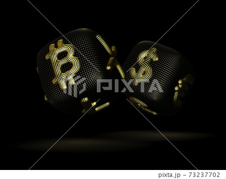 Digital 3D dices with cryptocurrency logos Bitcoin, Litecoin and Ripple. Digital 3D dices with cryptocurrency logos Bitcoin, Litecoin and Ripple. 73237702