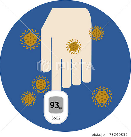 パルスオキシメーターで計測しているアイコン 73240352