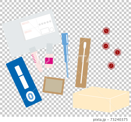 抗体 抗原検査キットのイラスト素材