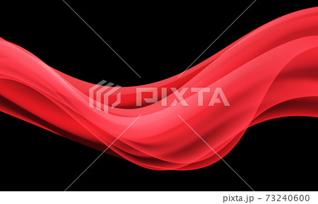 Abstract red wave curve overlap on black design modern luxury futuristic background technology vector illustration. 73240600