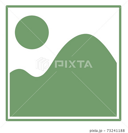 四角い山のロゴ(太陽) 73241188