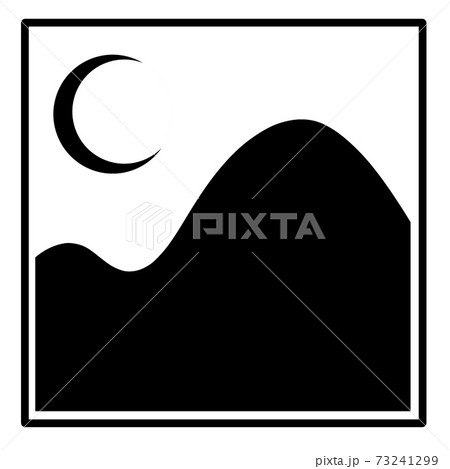 四角い山のロゴ(月)(黒) 四角い山のロゴ(月)(黒) 73241299