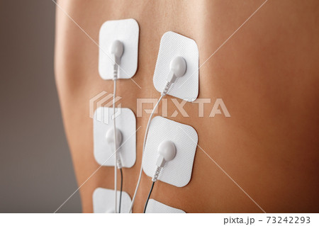 Electrode Stimulating massage of the spine at home. 73242293