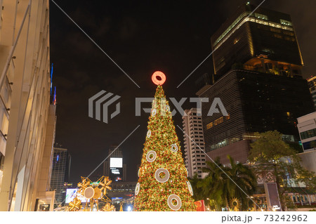 A christmas tree in Central World in Bangkok City Downtown, Thailand at night in travel in holiday vacation concept. Xmas A christmas tree in Central World in Bangkok City Downtown, Thailand at night in travel in holiday vacation concept. Xmas 73242962