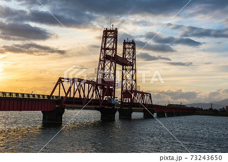黄昏の昇開橋 黄昏の昇開橋 73243650