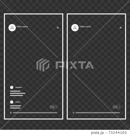Screenshot of the meeting screen on social networks, with chat, buttons, on a white background. 73244103