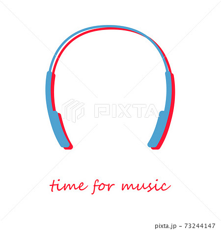 Headphones on a white background. View from above. Copy space Music and sound concept. City summer time 73244147