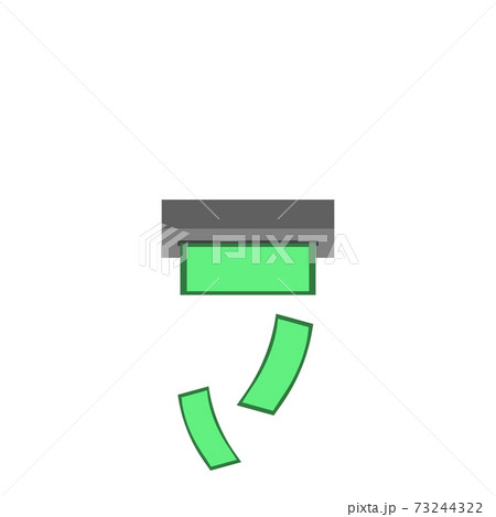 ATM. Bank terminal gives out money. Vector illustration 73244322