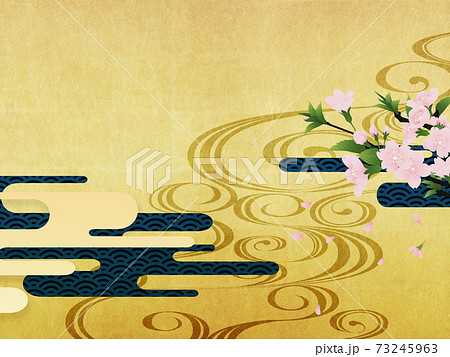 桜 金箔(和の背景) 桜 金箔(和の背景) 73245963