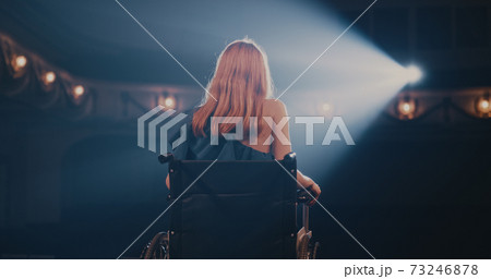 Young actress reading script with director Young actress reading script with director 73246878