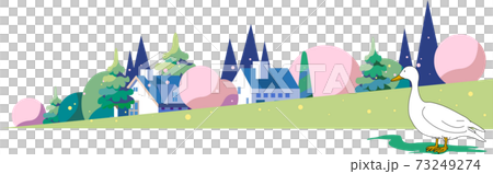 春季郊區住宅區 73249274