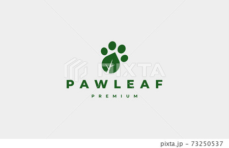 paw leaf foot print logo Design Vector illustration paw leaf foot print logo Design Vector illustration 73250537