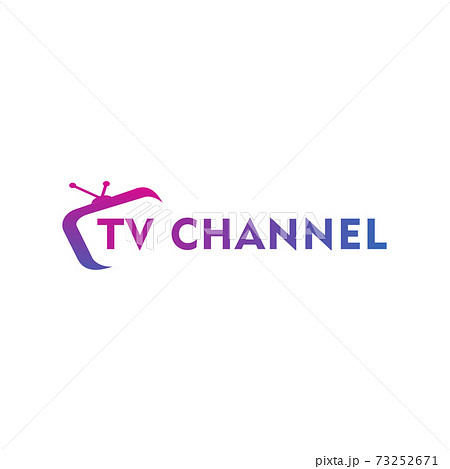 Live Streaming, Online Television, Web TV, Simple and Clean Logo Concept, Abstract, Purple, Pink, Blue, Gradation Color, Combination Logo, TV Channel Logo Design Template 73252671