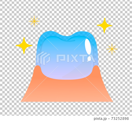 フッ素塗布 歯のクリーニング:歯科イラスト 73252898