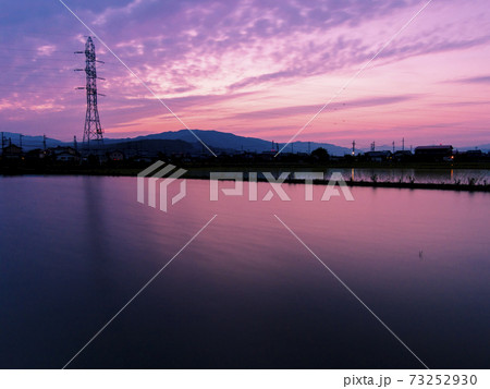 田舎の夕景 田舎の夕景 73252930