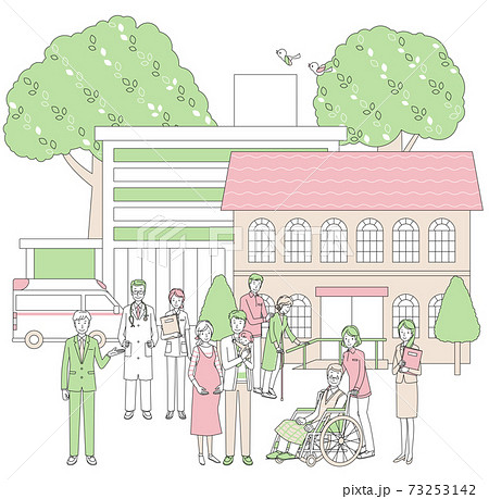 介護と病院関係の人々 介護と病院関係の人々 73253142