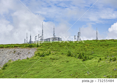 夏の美ヶ原高原　アルプス展望コースより電波塔を望む 73255484