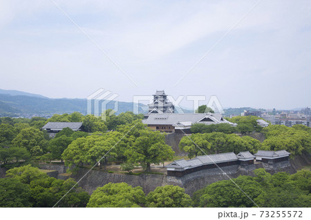 熊本城遠景と新緑 熊本市役所より 熊本城遠景と新緑 熊本市役所より 73255572