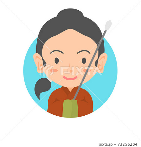 飛鳥時代・奈良時代の女官のアイコン 飛鳥時代・奈良時代の女官のアイコン 73256204