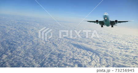 The world logistics, airplane flying on sky The world logistics, airplane flying on sky 73256945