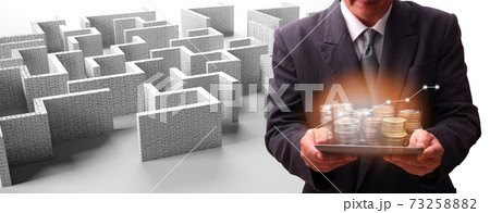 International financial consulting for finance and banking concept with rows coins for business background. 73258882