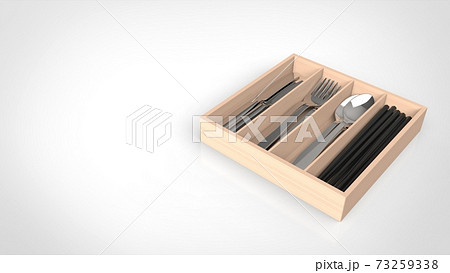 cutlery case white background one right angled 3D cutlery case white background one right angled 3D 73259338