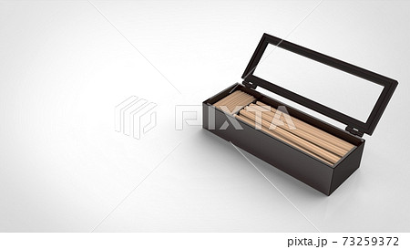 chopsticks dispenser white background one right  73259372