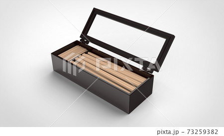 chopsticks dispenser white background one center 73259382