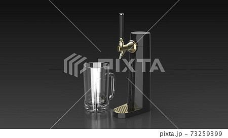 beer tower and glass black background one center beer tower and glass black background one center 73259399