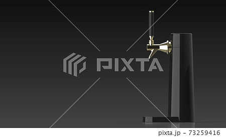 beer tower black background one right front 3D beer tower black background one right front 3D 73259416
