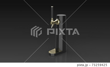 beer tower black background one center angled 3D beer tower black background one center angled 3D 73259425