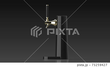 beer tower black background one center front 3D beer tower black background one center front 3D 73259427