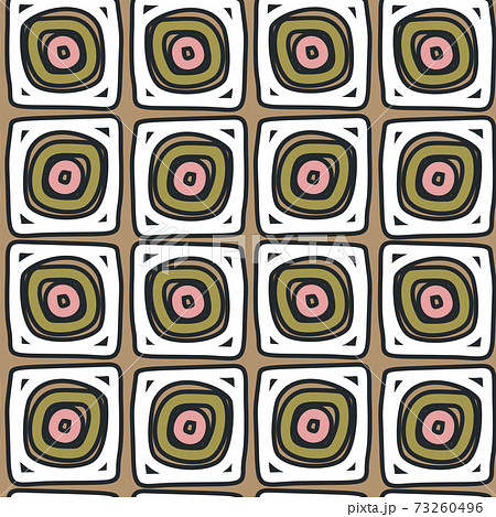Hand drawn abstract patterned squares like rolls on beige background. Hand drawn abstract patterned squares like rolls on beige background. 73260496
