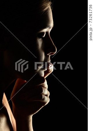 sad woman thinker 73261736