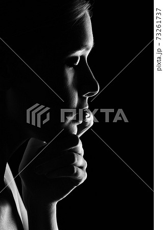 sad woman thinker sad woman thinker 73261737