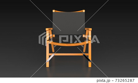 camping chair black background one center front 3D 73265287