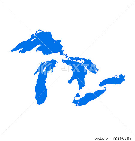 Great lakes map michigan superior vector silhouette abstract illustration map 73266585