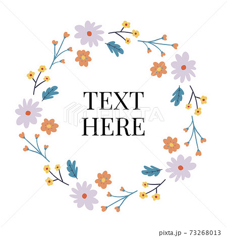 Banner for sale Frame with flowers Flyer for March 8 with the decor of floral. Invitations with frame and flower for offer and discount. Vector. 73268013