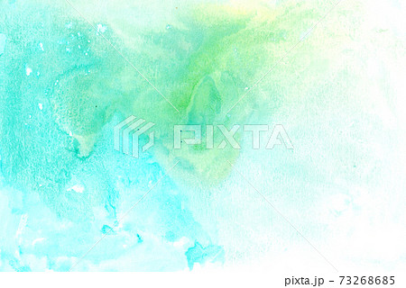 青と緑のグラデーション水彩テクスチャ素材のイラスト素材