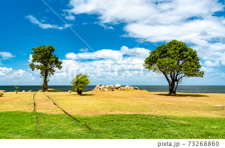 Remains of railway tracks in Montevideo, Uruguay 73268860