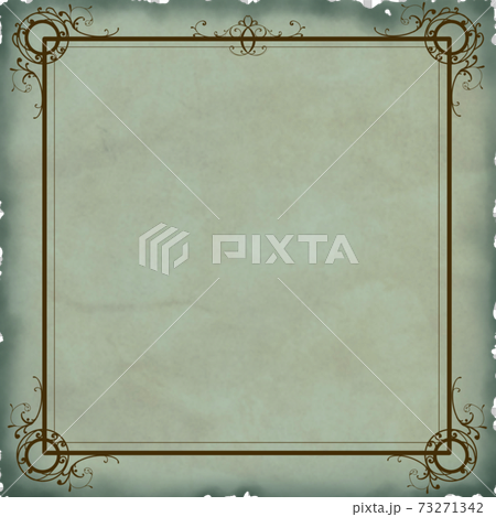 Vintage frame / tattered green - Stock Illustration [73271342] - PIXTA