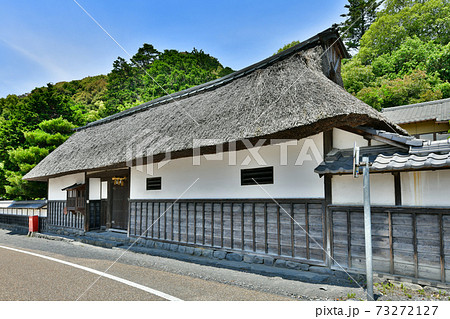 三重県　多度大社付近の町並み 73272127