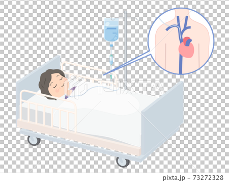 IVH_Central venous nutrition illustration_Grandma_Illustration 73272328