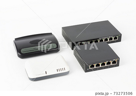 Three slower 10 or 100 Mbps Fast Ethernet switches and 5-port gigabit desktop switch 73273506