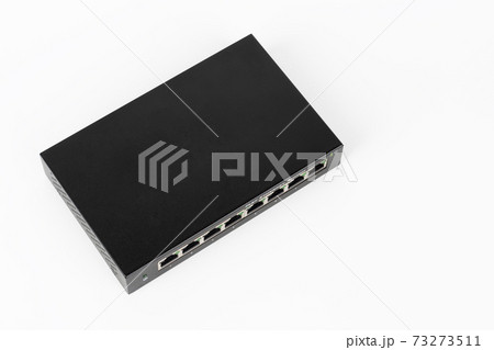8-port 10 or 100 Mbps Fast Ethernet switch.  Components to create a small network. 73273511
