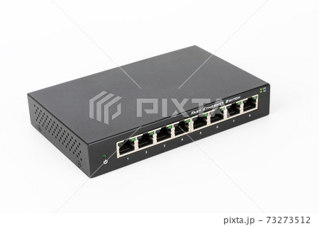 8-port 10 or  100 Mbps Fast Ethernet switch.  Components to create a small network. 73273512