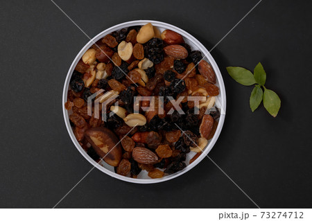 Mix of nuts with dried fruits Mix of nuts with dried fruits 73274712