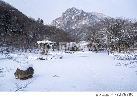 山 冬 季節 73276890