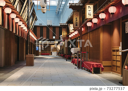 【羽田空港 緊急事態宣言中の第3ターミナル江戸小路】 【羽田空港 緊急事態宣言中の第3ターミナル江戸小路】 73277537