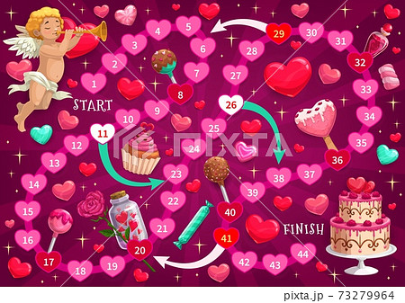 Valentine day children labyrinth maze template Valentine day children labyrinth maze template 73279964